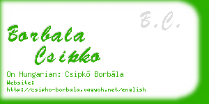 borbala csipko business card