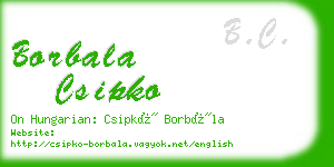 borbala csipko business card
